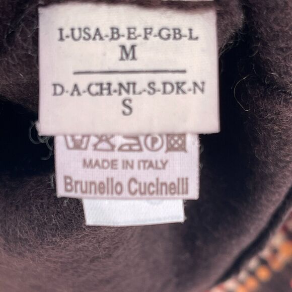 Brunello Cucinelli Sweater Women M/S Brown Cashmere Embroidered Hem Long Sleeve - Picture 6 of 13
